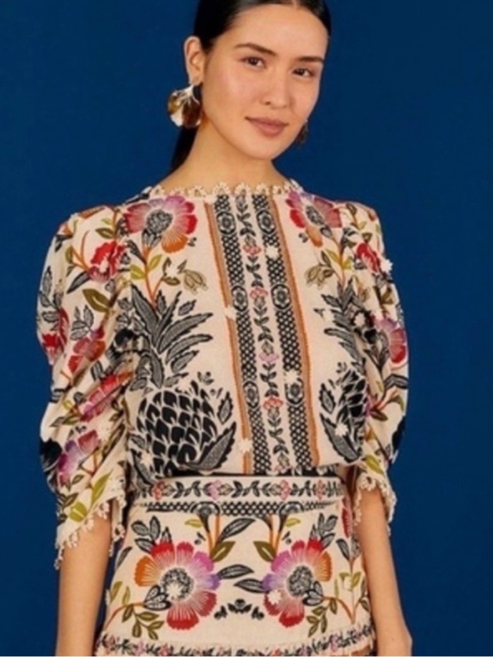 NWT Farm Rio Romantic Garden Blouse